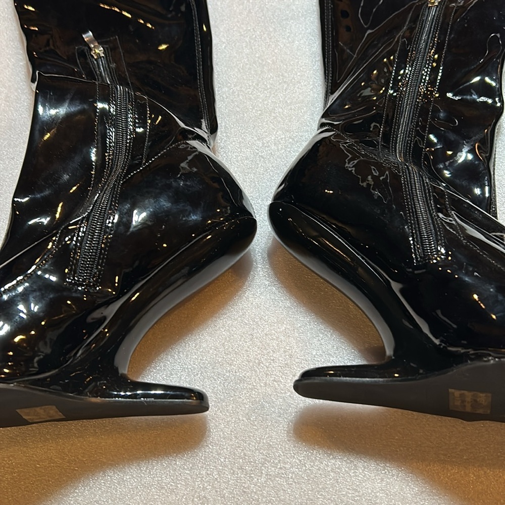 Thigh high patent boots size 11 new. Exotic. - Picture 4 of 6